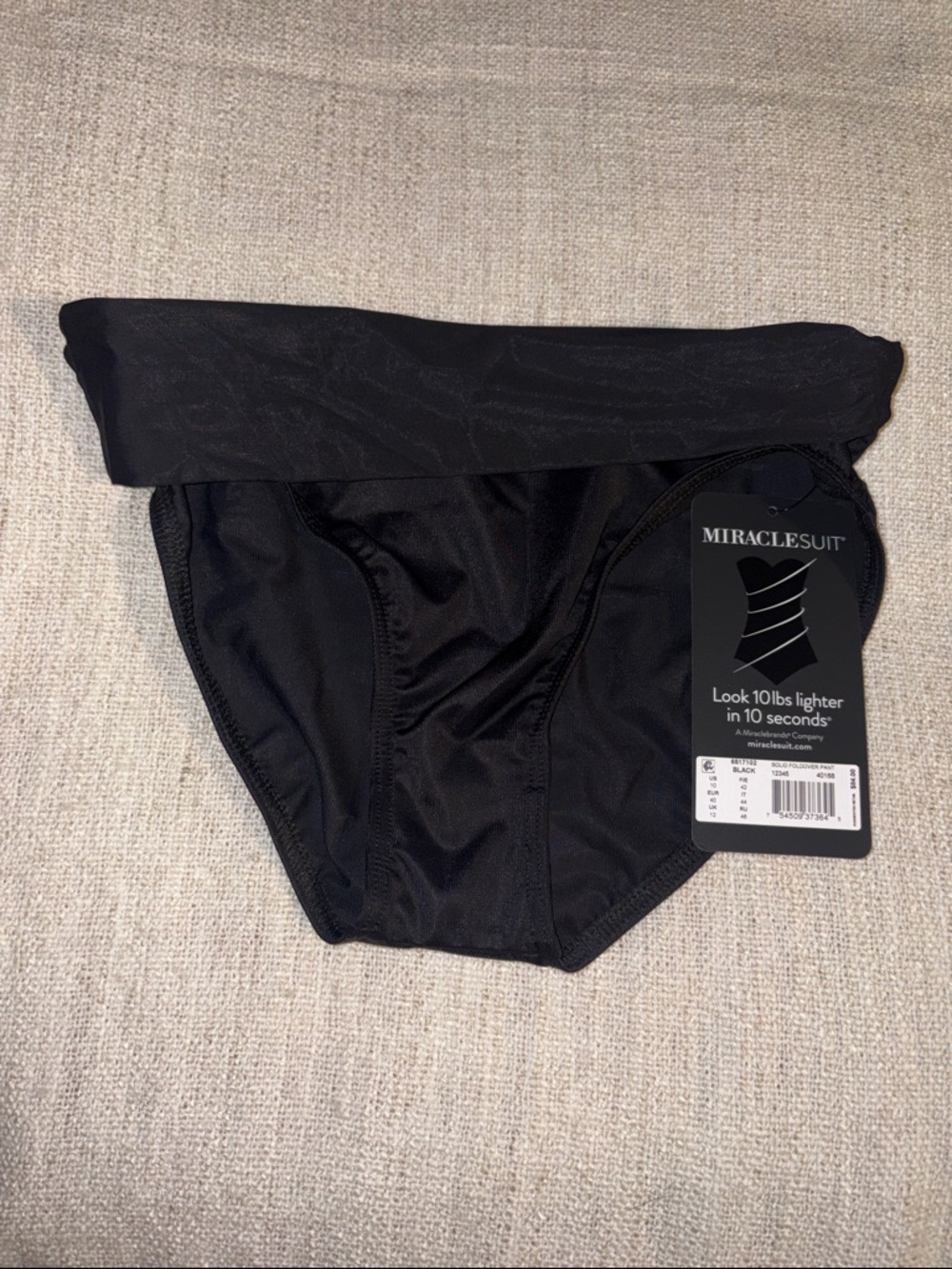 Miraclesuit Solid Black High-Rise Swim Briefs